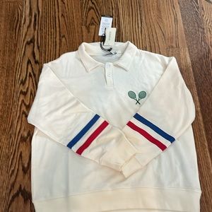 Evereve tennis sweater with collar